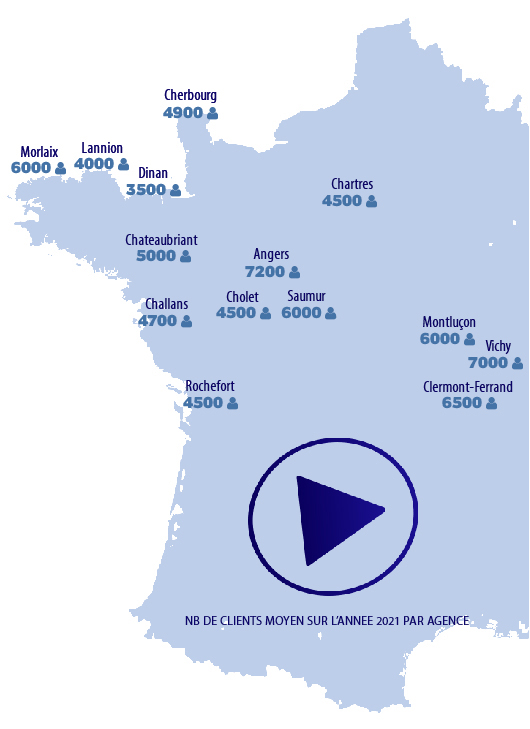 carte de France du réseau Cartaplac